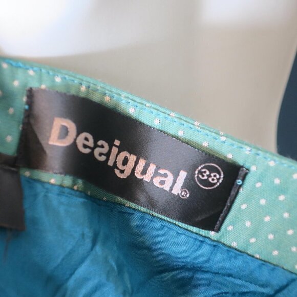 Desigual La Gardienne Green Floral Jacquard Strapless Cocktail Dress - Picture 9 of 11